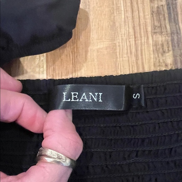 Leani Elegant Black Dress with Ruffled Sleeves size small. - Picture 5 of 9